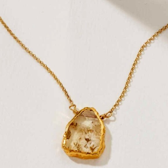 Earth, Wind and Fire Citrine Necklace - Picture 1 of 2